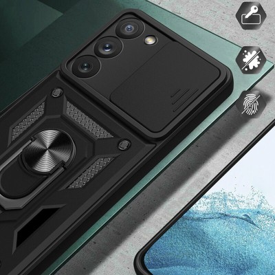 Husa Samsung Galaxy S22 Ultra 5G protectie camera Techsuit CamShield Series, negru - 5
