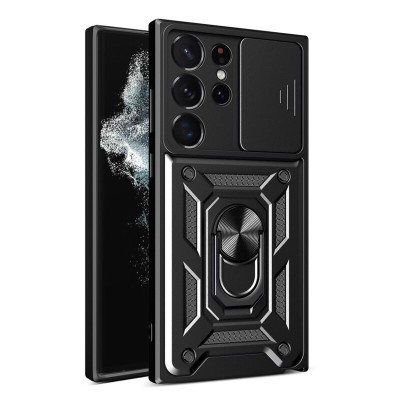 Husa Samsung Galaxy S22 Ultra 5G protectie camera Techsuit CamShield Series, negru - 1