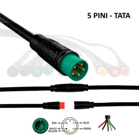 Mufa rezistenta la apa 8 mm 5 pini - M