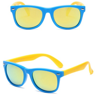 Ochelari de soare pentru copii Techsuit D802, galben / albastru - 2 Ochelari de soare pentru copii Techsuit D802, galben / albastru - 2