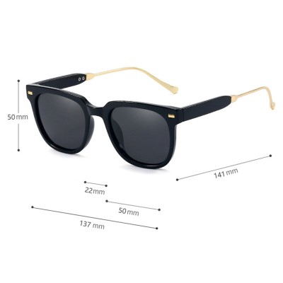 Ochelari de soare cu protectie UV unisex Techsuit, negru mat, MM95837 - 3