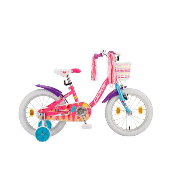 Bicicleta Copii Polar Icecream - 16 Inch, V-Brake, Roz-Mov