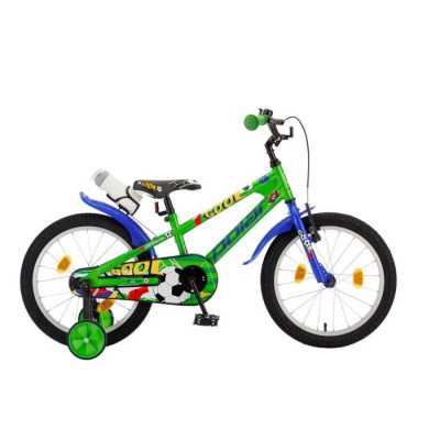 Bicicleta Copii Polar 2023 Footbal - 18 Inch, Verde-Albastru - 1