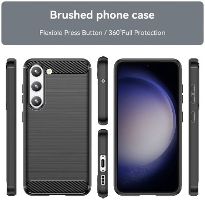 Husa Samsung Galaxy S23 Techsuit Carbon Silicone, negru - 2