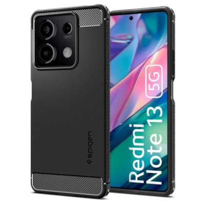 Husa pentru Xiaomi Redmi Note 13 5G - Spigen Rugged Armor - Black - 1