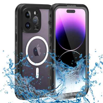 Husa pentru iPhone 14 Pro Max - ShellBox Waterproof IP68 Case - Black - 1