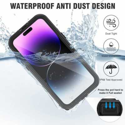 Husa pentru iPhone 14 Pro Max - ShellBox Waterproof IP68 Case - Black - 3