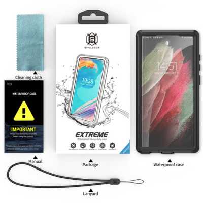 Husa pentru Samsung Galaxy S23 Ultra - ShellBox Waterproof IP68 Case - Black - 7