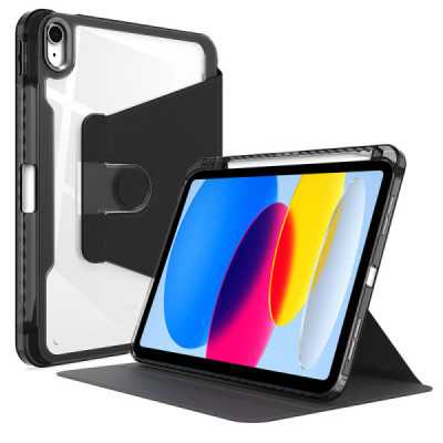 Husa pentru iPad 9.7 (2017 / 2018) - Techsuit Crystal Vision - Black - 1