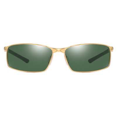 Ochelari de Soare pentru Barbati - Techsuit Polarized (559) - Gold / Green - 2