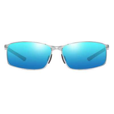 Ochelari de Soare pentru Barbati - Techsuit Polarized (559) - Silver / Blue Mirror - 2