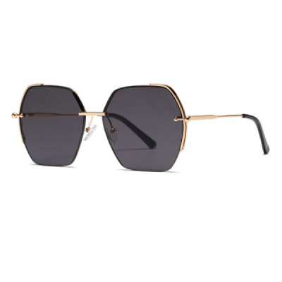 Ochelari Supradimensionati Femei - Techsuit Sunglasses (8561) - Gold / Gray - 1