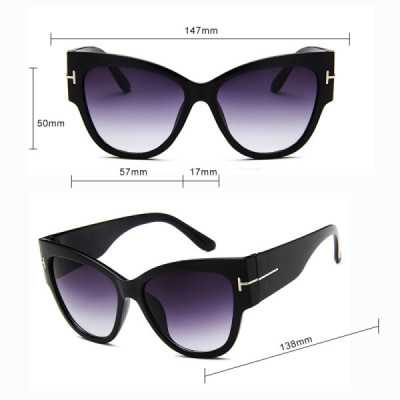 Ochelari de Soare pentru Femei - Techsuit (9778) - Black / Gradient Gray - 6