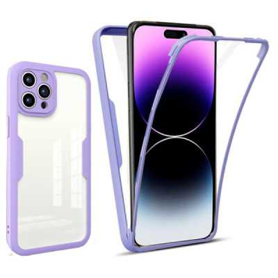 Husa pentru iPhone 14 Pro Max + Folie - Techsuit ColorVerse 360 Series - Purple - 1