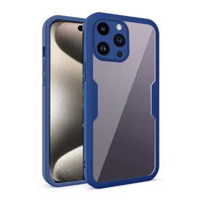 Husa pentru iPhone 15 Pro + Folie - Techsuit ColorVerse 360 Series - Blue - 1