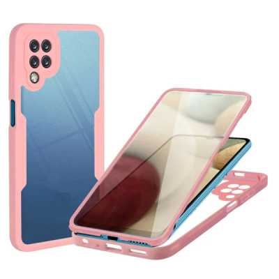 Husa pentru Samsung Galaxy A12 + Folie - Techsuit ColorVerse 360 Series - Pink - 1