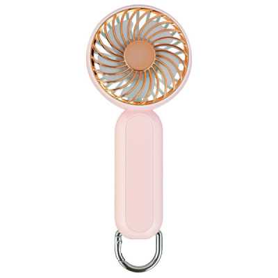 Ventilator Portabil cu Port USB, 3 Viteze, 1200mAh - Techsuit (A217) - Gold Pink - 1