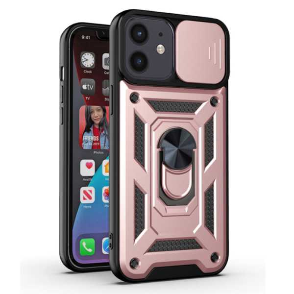 Husa pentru iPhone 12 / 12 Pro - Techsuit CamShield Series - Rose Gold