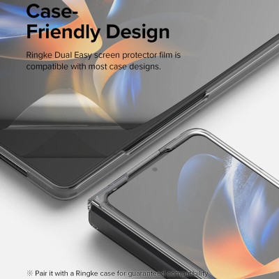 Folie Samsung Galaxy Z Fold4 Ringke Dual Easy Film Full Coverage, transparenta - 4
