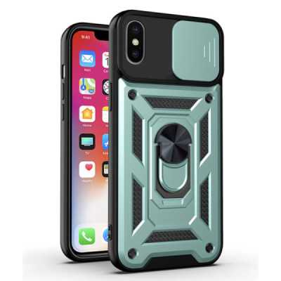 Husa pentru iPhone X / XS - Techsuit CamShield Series - Green - 1