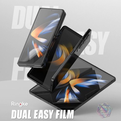 Folie Samsung Galaxy Z Fold4 Ringke Dual Easy Film Full Coverage, transparenta - 6