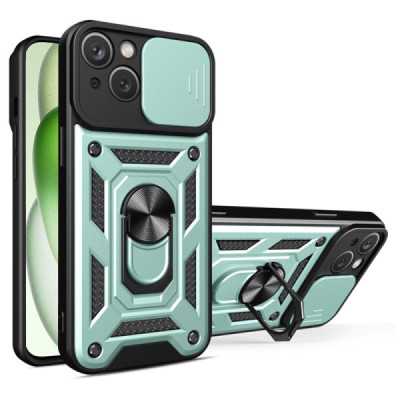 Husa pentru iPhone 15 - Techsuit CamShield Series - Green - 1