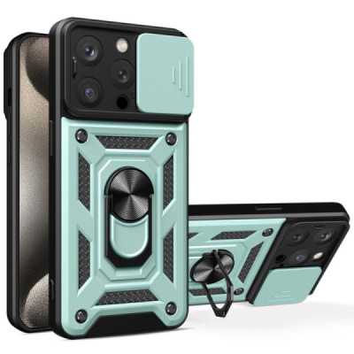 Husa pentru iPhone 15 Pro - Techsuit CamShield Series - Green - 1