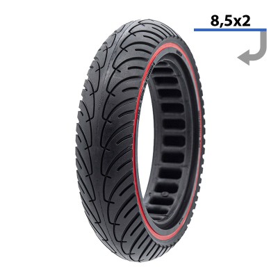 Cauciuc plin antiexplozie pentru trotineta electrica Xiaomi (8 1/2X2) cu linie rosie - 3