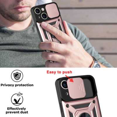 Husa pentru iPhone 13 - Techsuit CamShield Series - Rose Gold - 3