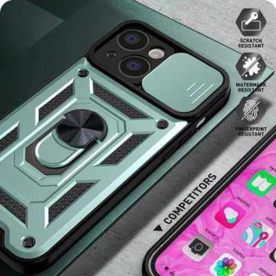 Husa pentru iPhone 13 - Techsuit CamShield Series - Green - 6