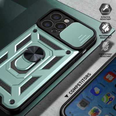 Husa pentru iPhone 13 Pro Max - Techsuit CamShield Series - Green - 3