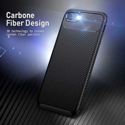 Husa pentru iPhone 7 Plus / 8 Plus - Techsuit CarbonFiber - Black - 3