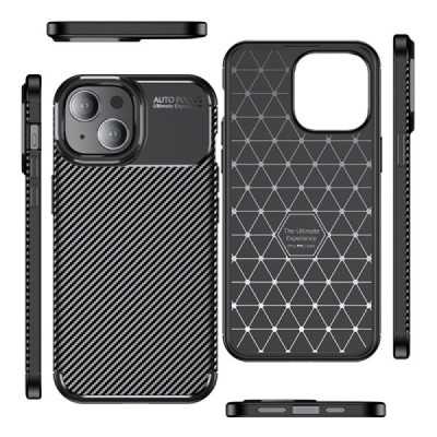 Husa pentru iPhone 13 - Techsuit CarbonFiber - Black - 2