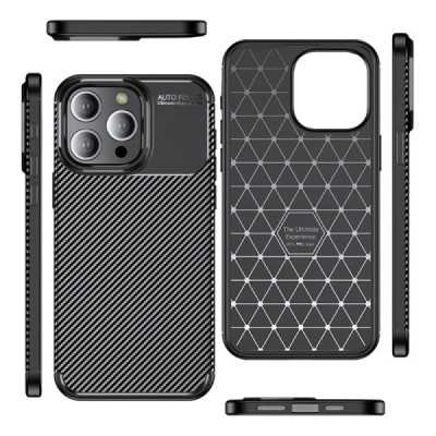 Husa pentru iPhone 13 Pro Max - Techsuit CarbonFiber - Black - 6