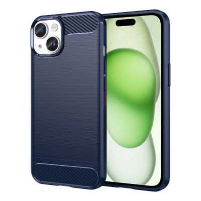 Husa pentru iPhone 15 - Techsuit Carbon Silicone - Blue - 1