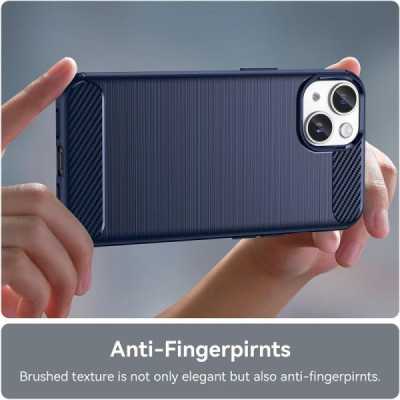 Husa pentru iPhone 15 - Techsuit Carbon Silicone - Blue - 3