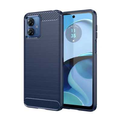 Husa pentru Motorola Moto G14 - Techsuit Carbon Silicone - Blue - 1