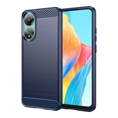 Husa pentru Oppo A78 4G - Techsuit Carbon Silicone - Blue - 1