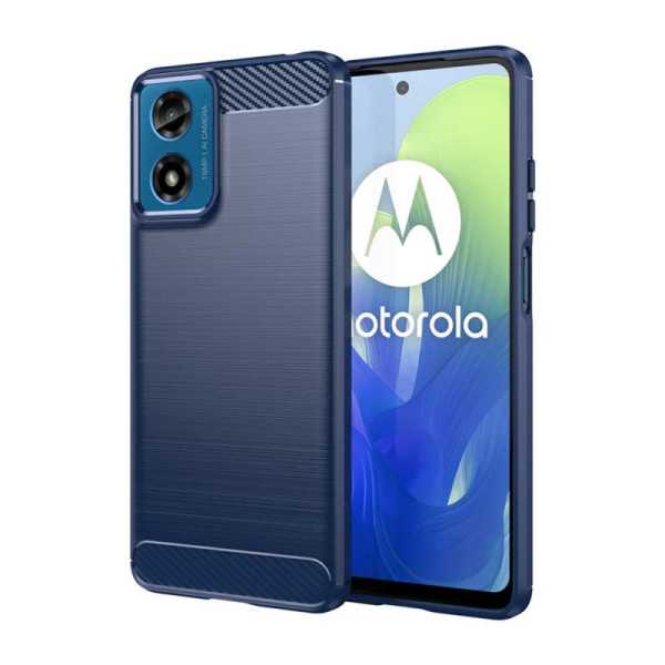 Husa pentru Motorola Moto G04 / G04s / Moto G24 / G24 Power - Techsuit Carbon Silicone - Blue