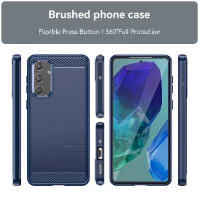 Husa pentru Samsung Galaxy M55 - Techsuit Carbon Silicone - Blue - 2