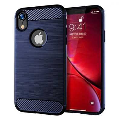 Husa pentru iPhone XR - Techsuit Carbon Silicone - Blue - 1