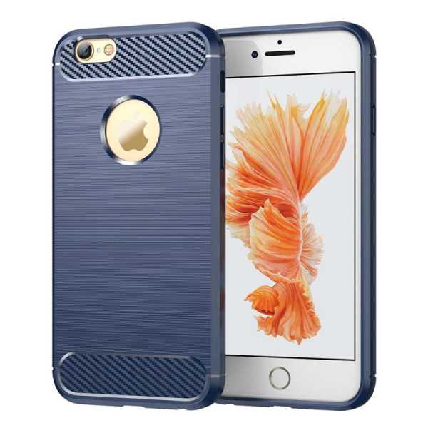 Husa pentru iPhone 6/ 6S - Techsuit Carbon Silicone - Blue