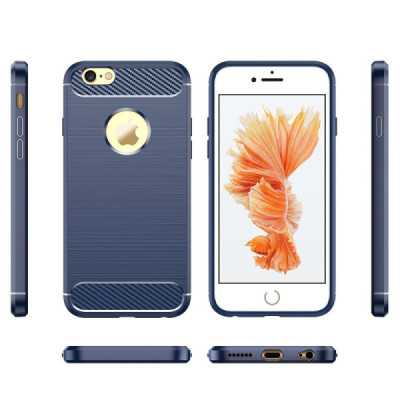 Husa pentru iPhone 6/ 6S - Techsuit Carbon Silicone - Blue - 2