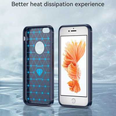 Husa pentru iPhone 6/ 6S - Techsuit Carbon Silicone - Blue - 5