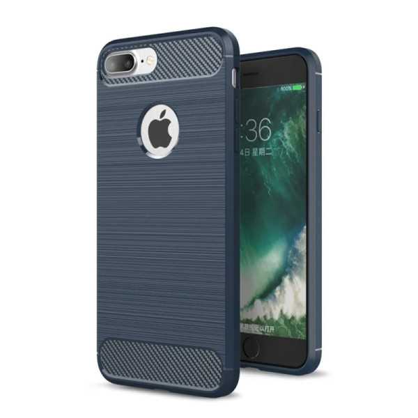 Husa pentru iPhone 7 Plus - Techsuit Carbon Silicone - Blue