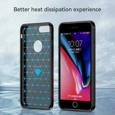 Husa pentru iPhone 7 Plus - Techsuit Carbon Silicone - Blue - 4