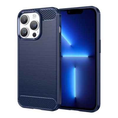 Husa pentru iPhone 13 Pro - Techsuit Carbon Silicone - Blue - 1