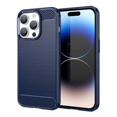 Husa pentru iPhone 14 Pro - Techsuit Carbon Silicone - Blue - 1