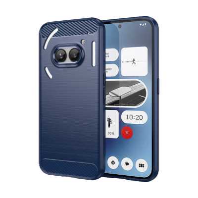 Husa pentru Nothing Phone (2a) - Techsuit Carbon Silicone - Blue - 1