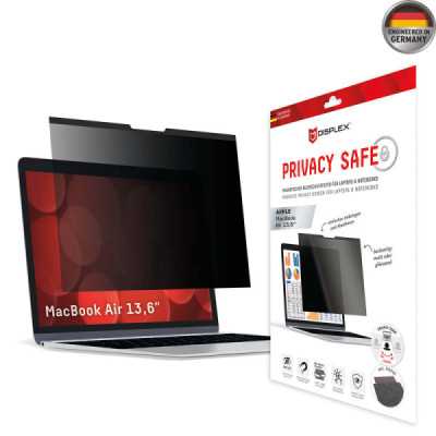 Folie pentru MacBook Air 13" (2022 / 2024) - Displex Laptop Privacy Safe - Black - 1